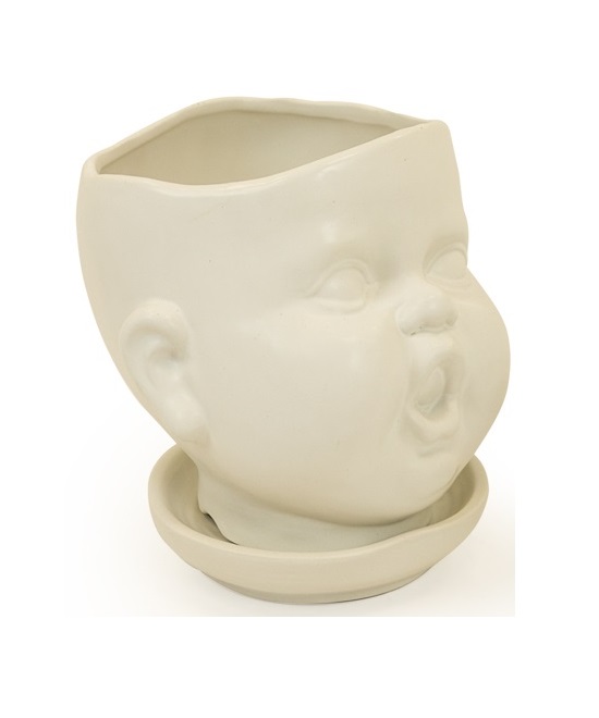 White Vintage Doll Head Planter Pot- Asst - PHAG