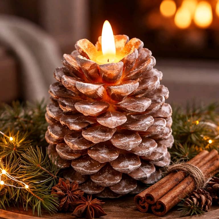 Wholesale Pinecone Candle - Perfect Christmas Centerpiece for your store - Faire