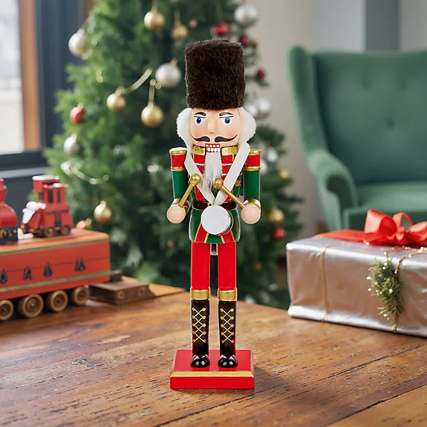Wood Nutcracker Christmas decoration, (H)300mm