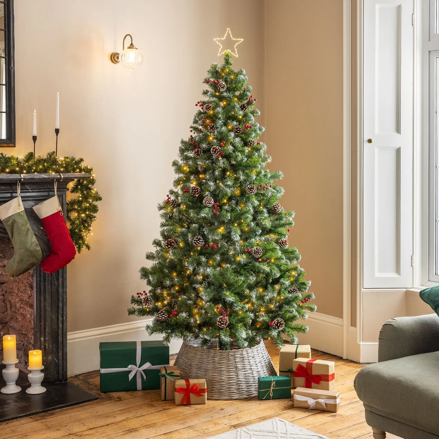 Woodland Spruce Artificial Christmas Tree | 5ft–7ft | Christow